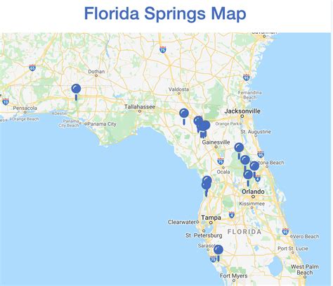 Freshwater Springs In Florida Map at Darcy Spaull blog