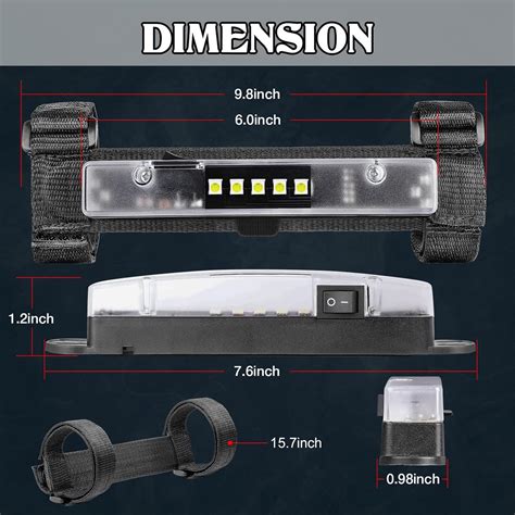 Buy AWLUKER UTV Interior Dome Lights with Switch Universal Roll Cage ...