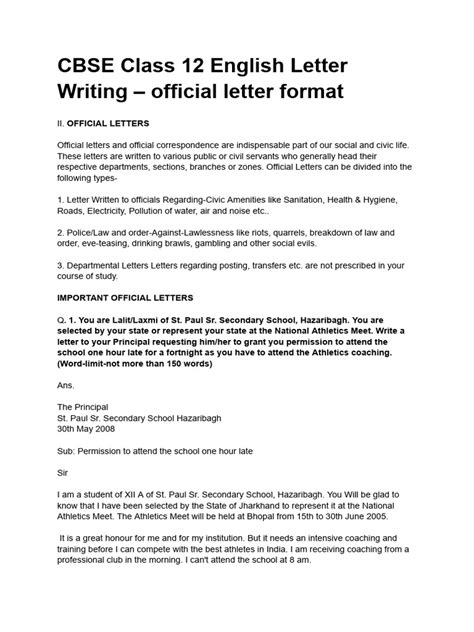 Official Letter Format 的图像结果