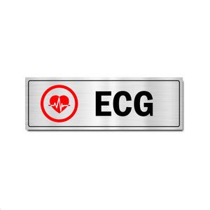 Mindcraftz ECG Acrylic sign Board Silver color 2mm thick 12x4 Inches ...