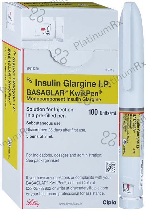 Basaglar (100 IU/ml) (1*3ml Disposable Pen / Kwikpen): View Uses, Side ...