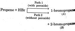 Consider the parallel reactions in the electrophilic addition of μ =(4/ ...