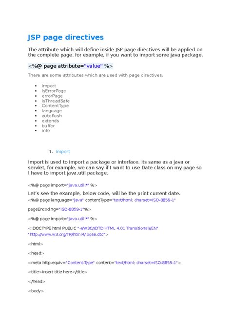 JSP page directives NTn Xue T - JSP page directives The attribute which ...