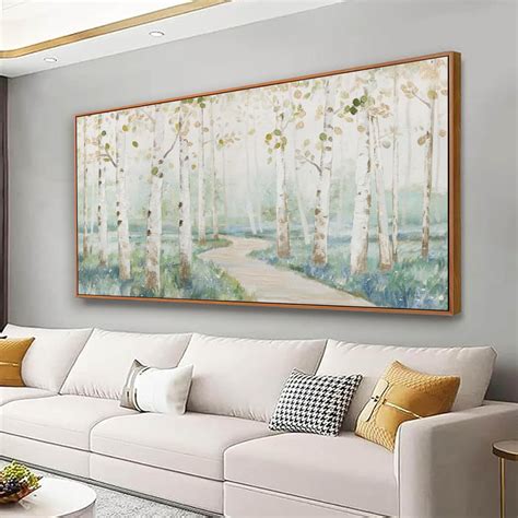 Amazon.com: Framed Wall Art Canvas Decor Modern Natural Landscape Wall ...