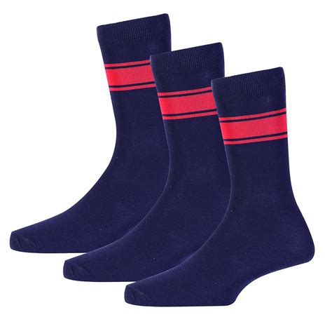 Buy RC. ROYAL CLASS Kids Calf Length Navy with Red Stripes Cotton ...