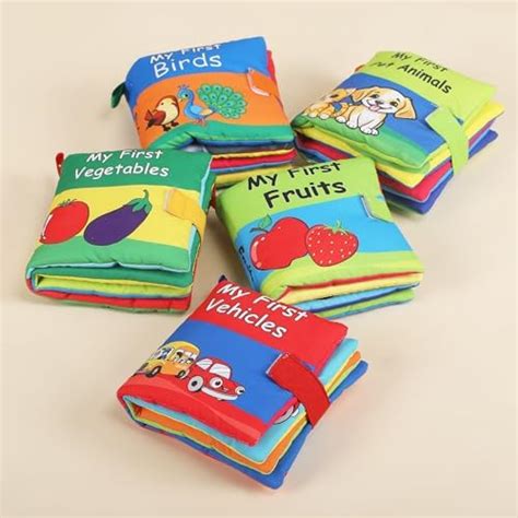 ThinkMax Crinkle Baby Soft Cloth Book, Non-Toxic Early Educational Toys ...