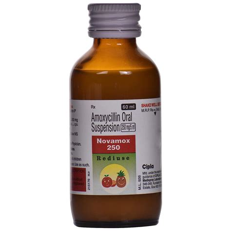 Novamox 250 - Bottle of 60 ml Suspension : Amazon.in