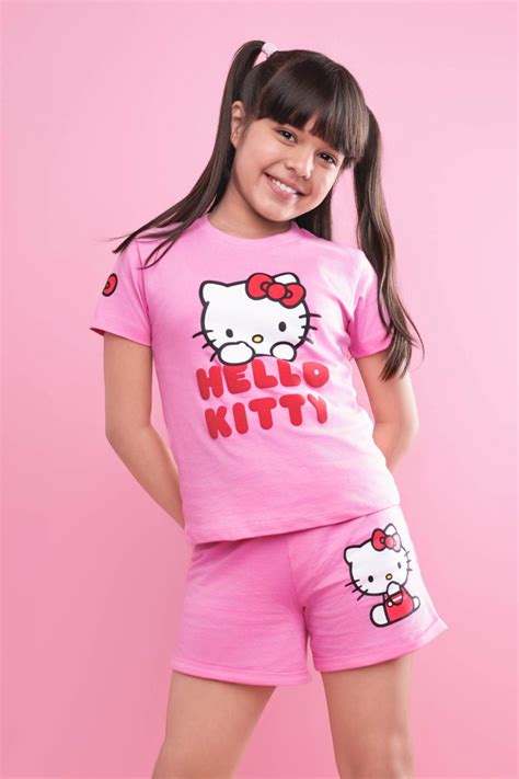 Hello Kitty Classic Shorts Set for Girls | Character Cotton Co-Ord for ...