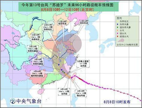 13号台风苏迪罗登陆福建 台风路径实时发布系统路径图最新发布