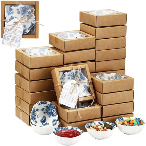 50 Pack Wedding Favors for Guests Small Ceramic Bowls Bulk Gifts Set 3. ...
