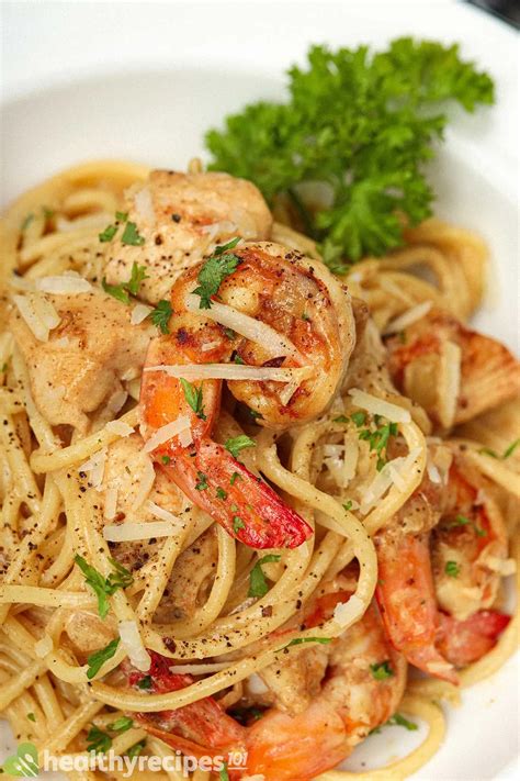 Chicken and Shrimp Alfredo Recipe (Video): A Healthy and Comforting ...