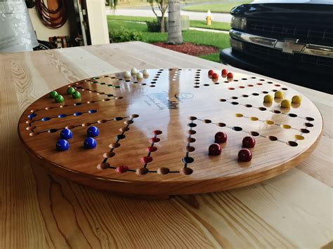 Marbles Game Board Web Handcrafted Artisan Created Hardwood Marble ...