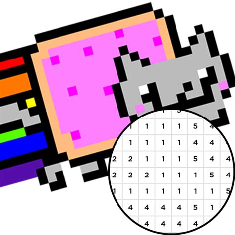Nyan Cat Pixel Art - animal color by number - App on Amazon Appstore