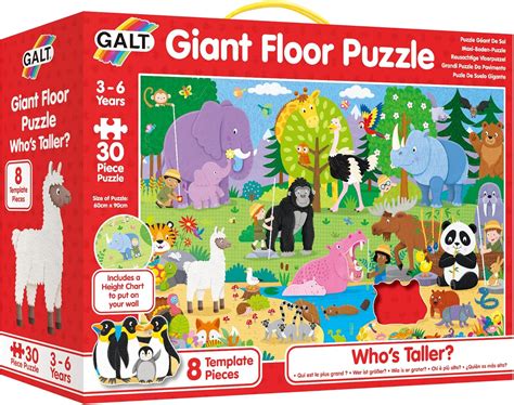 Galt, Giant Floor Puzzle - Who's Taller?, Floor Puzzles for Kids, 30 ...