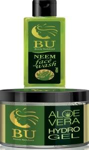 BU Combo of Hydro Aloe Vera Gel And Neem Face Wash (100 ML,100% Natural ...