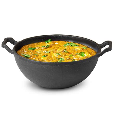 Buy The Indus Valley Pre-Seasoned Cast Iron Kadai with Curved Handle ...