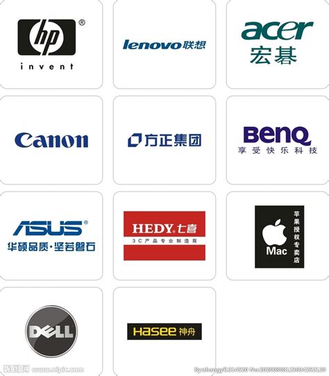 电脑品牌LOGO矢量图设计图__企业LOGO标志_标志图标_设计图库_昵图网nipic.com