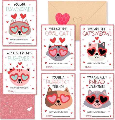 Amazon.com : VAINECHAY Valentines Cards for Kids Classroom - 48 Pack ...