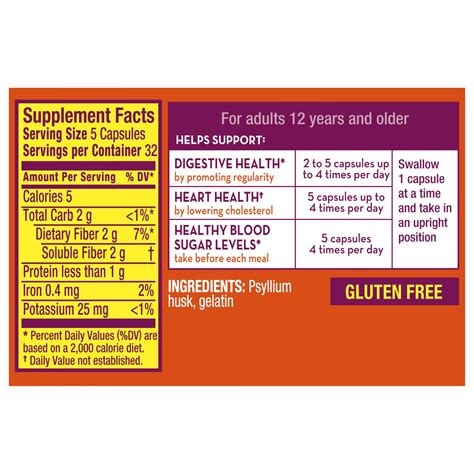 Metamucil 3-in-1 Psyllium Fiber Supplement 160 Capsules