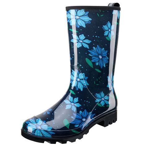 Snapklik.com : HISEA Womens Rain Boots Waterproof Rubber Rain Shoes For ...