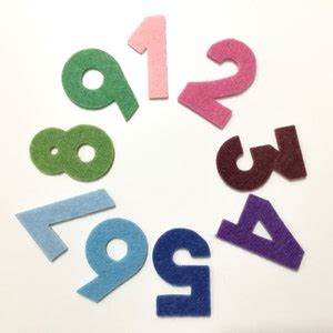 Buy Adhesive Backed Felt Numbers, Peel and Stick Die Cut Numbers, 1 1/4 ...