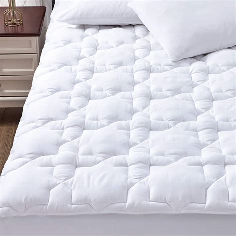 Cozylux Twin XL Cotton Mattress Pad Deep Pocket Quilted Mattress Cover ...