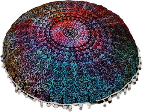 Amazon.com: CRAFT KALA 22" Mandala Meditation Floor Pillows Cover Pouf ...