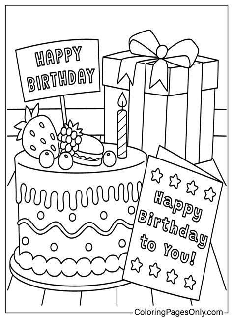 Free Birthday Coloring Page