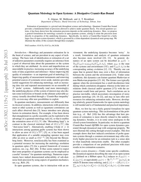 Image result for Quantum Cramer-Rao Bound