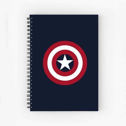 Art Bundle Captain America A5 Size Wiro Bound Spiral Notebook Diary ...