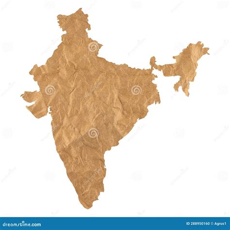 Map India.Brown India Map. Map Of India Vector Silhouette.India Vector ...