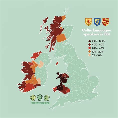 Geographic - Celtic languages speakers (Irish, Scottish Gaelic, Welsh ...
