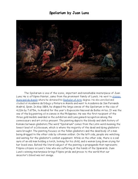 Spoliarium Meaning