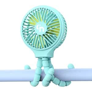 WEGA Stroller Fan Rechargeable Portable Fan Battery Operated Car Seat ...