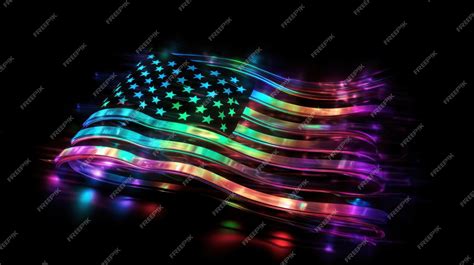 Premium AI Image | A colorful american flag with the word usa on it