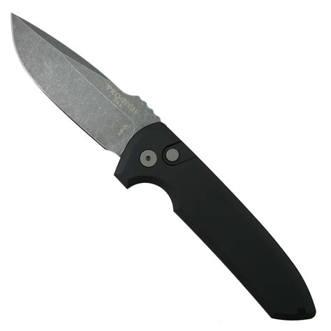 Pro-Tech Rockeye Auto Knife, Acidwash CPM-S35VN Blade | BladeOps