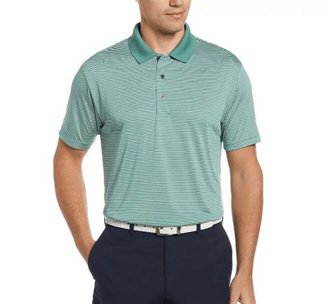 Grand Slam Men's Deep Sea Off Course Championship Striped Golf Polo, XL ...