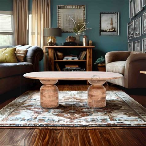 Sheeran Oval Shape Coffee Table – Shekhawati Crafts