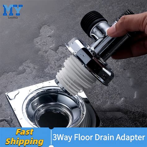 Drain Cover Washing Machine Floor Drain Tee Joint Anti Smell Drain Pipe ...