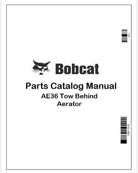 Bobcat AE36 Tow Behind Aerator Parts Manual PDF
