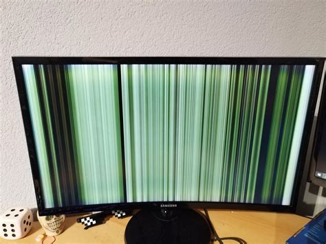 Computer Screen Green Lines