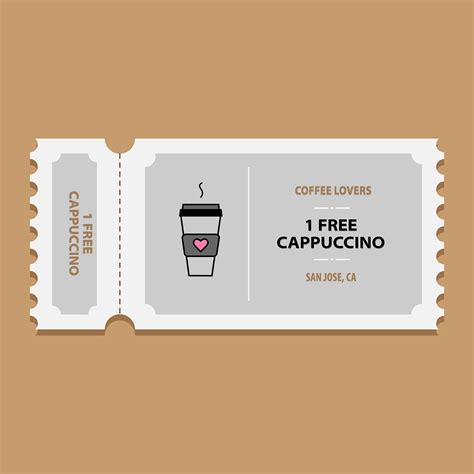 Coffee lovers | Voucher for a free cappuccino - Maria Palienko in 2025 ...