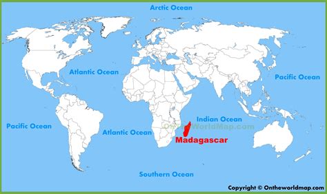 Madagascar location on the World Map