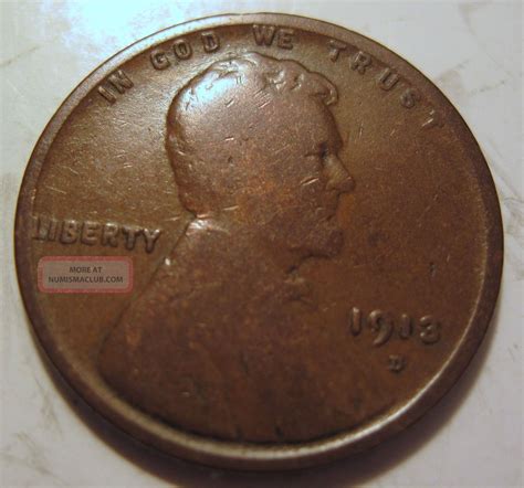 1913 D Lincoln Wheat Cent Coin One Penny (322ai)