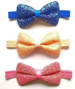 Panaah baby multi-coloured baby girl hairband headbands glitter elastic ...