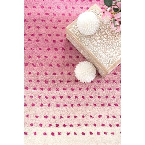 nuLOOM Decor 8 X 10 (ft) Wool Pink Indoor Stripe Area Rug at Lowes.com