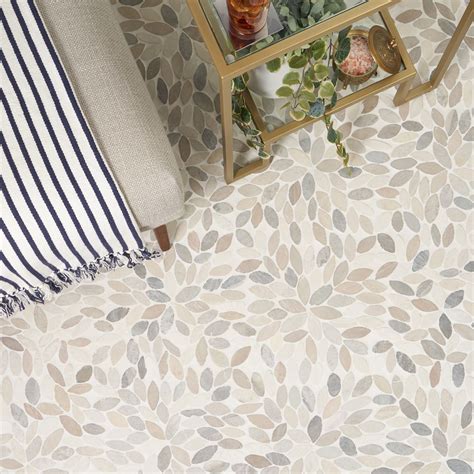 Nature Flower Lombok Beige Pebble Honed Mosaic Tile in 2025 | Natural ...