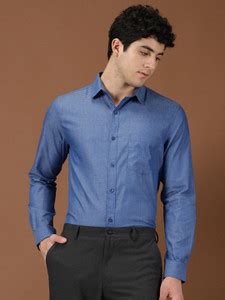 INVICTUS Men Printed Formal Blue Shirt - Buy INVICTUS Men Printed ...