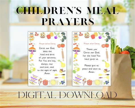 Kids Mealtime Prayers - Children's Dinner Prayers - Family Prayer ...