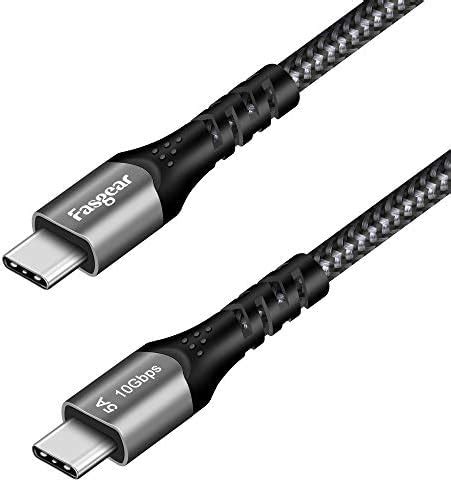Fasgear USB C to USB C Cable 3ft, 10Gbps USB 3.1 Gen 2 Cord 5A Fast ...